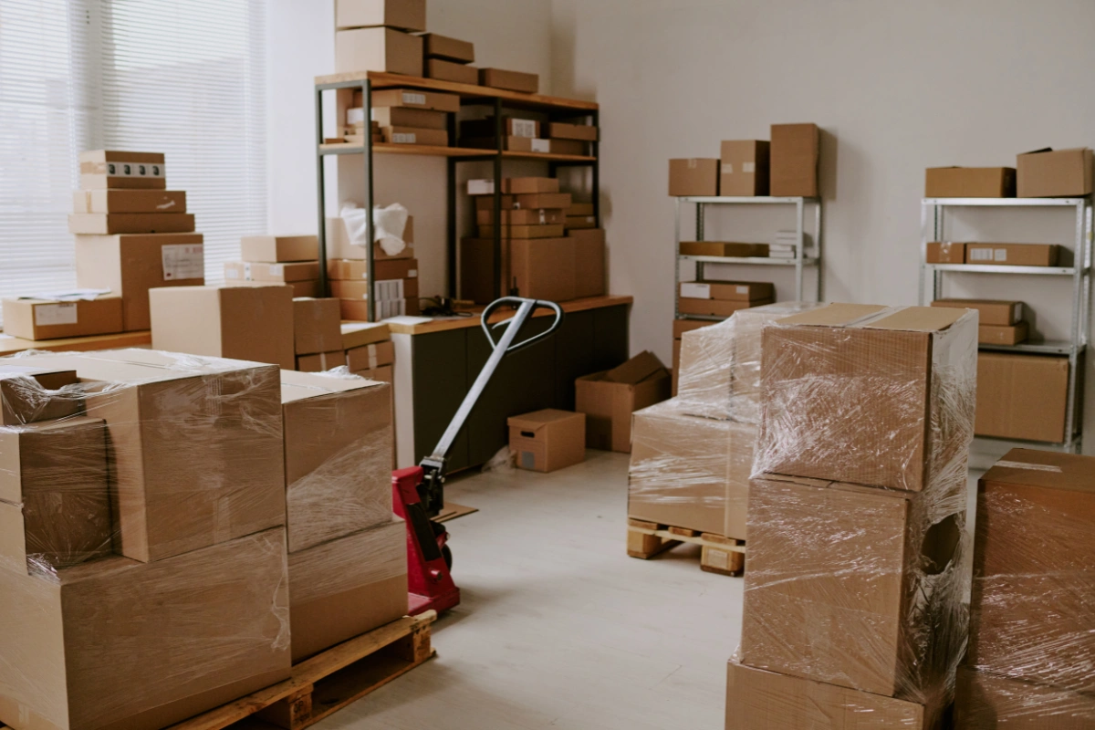 Storage and warehouse relocation services with organized packing and transportation support