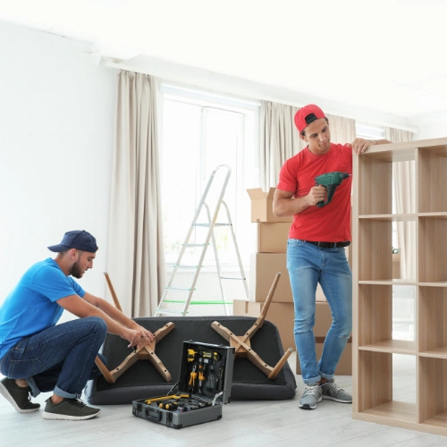 Professional movers packing and transporting villa furniture in Palm Jumeirah Dubai